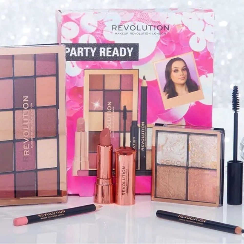 Makeup Revolution London Party Ready 6 Piece Beauty Gift Set~New Box Set~Neutral